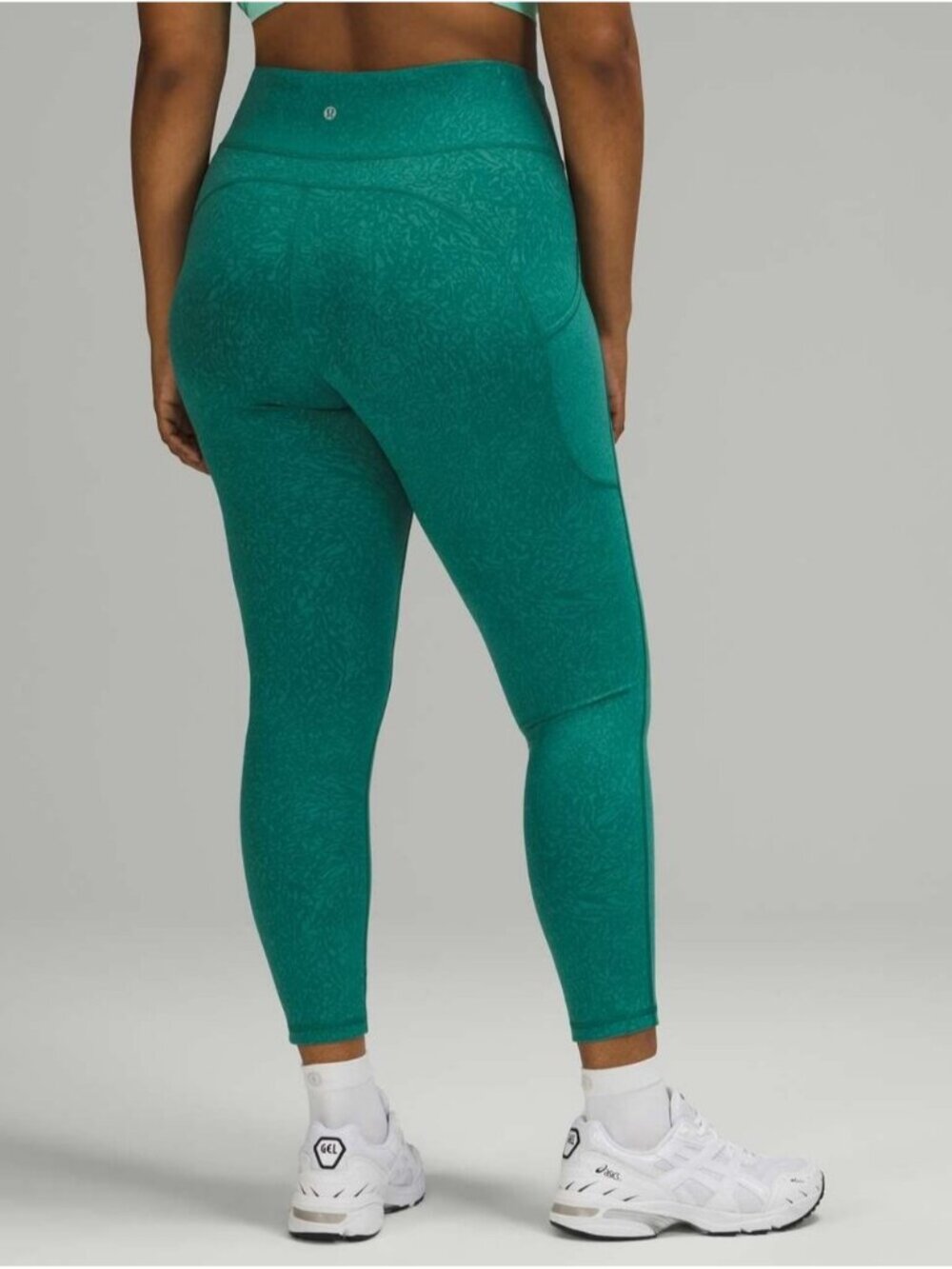 Lululemon Invigorate High-Rise Tight 25"Crunch Teal Lagoon Like New